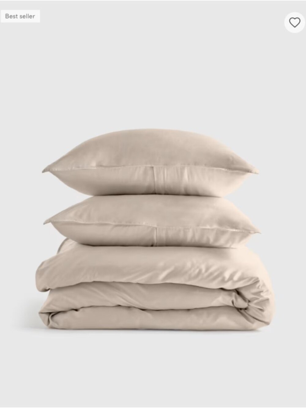 NWT! Quince Bamboo Duvet Cover Set, Sand